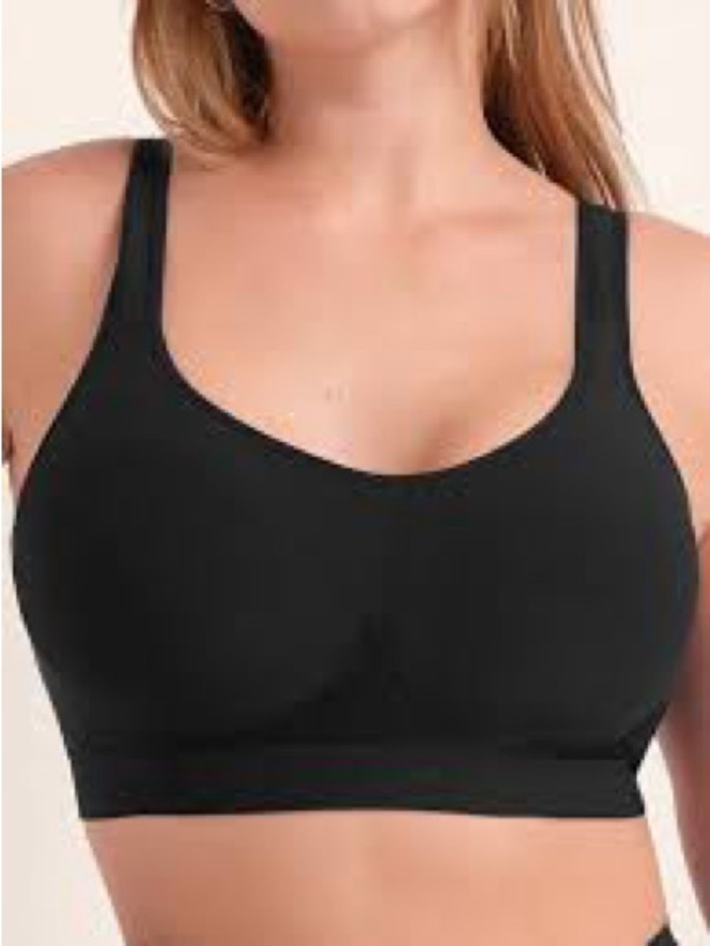 NWT Truekind Daily Comfort Wirefree Shaper Bra, Size Small, Black